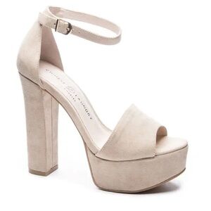 Retro 70s Chinese Laundry Platform Sandals Open Toe Beige size 7​